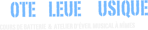 Note bleue musique Cours de batterie  &  atelier d'éveil musical à Nîmes    Cours de batterie  - nîmes